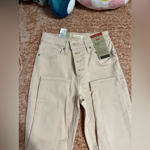 High rise skinny baby pink Levi skinny BRAND NEW ❌ with tag - Picture 2 of 7